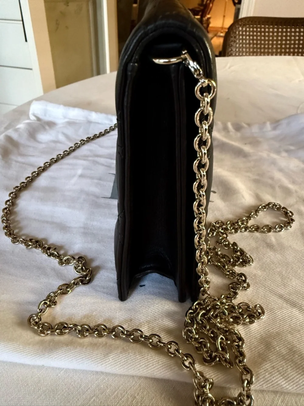 DIOR Lady Dior Pouch Black Cannage Lambskin with Detachable Chain - Picture 3 of 9